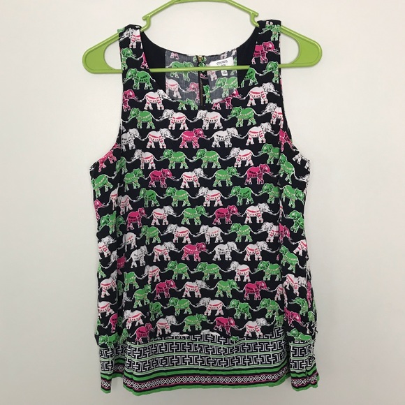 crown & ivy Tops - Crown and ivy elephant top size Medium